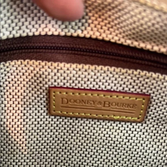 Dooney & Bourke Gray and Tan Monogram Bag - Picture 4 of 9